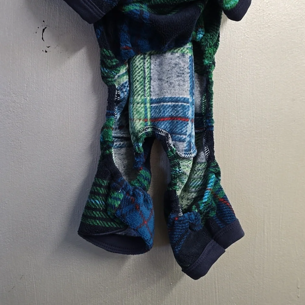 Wondershop Blue‎ and Green Plaid Pet pajamas  Size Small up to 20 pounds NWT